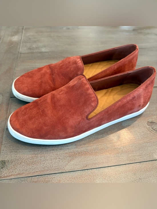 Birdies Shoes - Birdies The Swift Slip-On Sneaker Suede Leather Flats Size 9.5 Nutmeg Orange